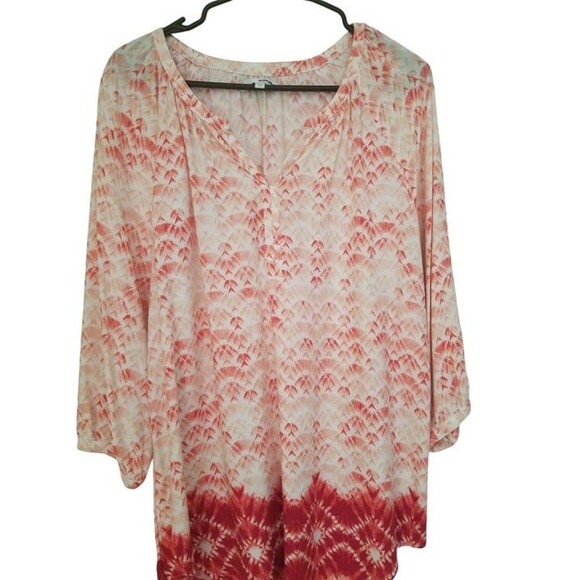 Sonoma Women’s Blouse - Orange Wash (Size Medium) - V-Neck Collar - Picture 5 of 8